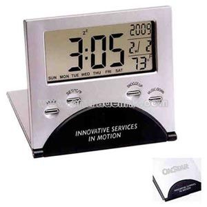 LCD travel alarm clock