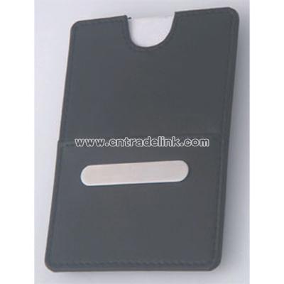 LEATHER MONEY CLIP & CARD HOLDER
