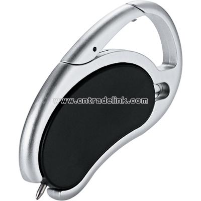 LED Carabiner Pen Light - Silver