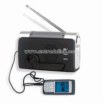 LED Cranking Flashlight with FM Radio