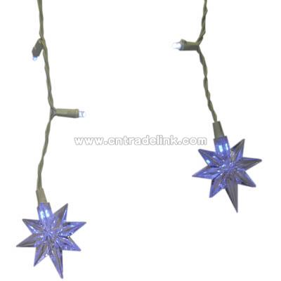 LED Liberty Star Icicle Christmas Light Set - Blue/White