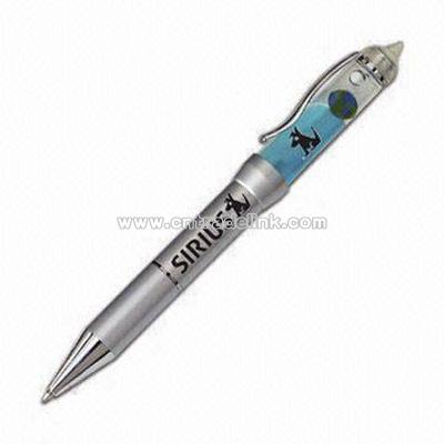 LED Light Liquid Floater Ball Pen