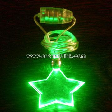 LED Necklace For Shape Pentagram