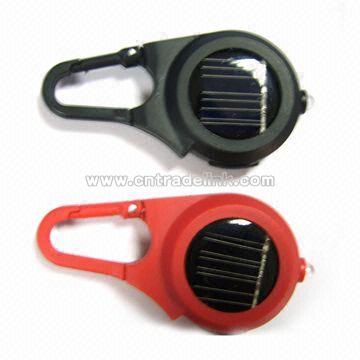 LED Solar Flashlight with Keychain