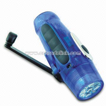 LED hand-crank torch