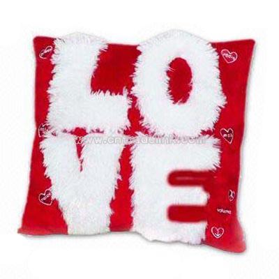 LOVE pillow Novelty Plush LOVE Radio Pillow with Connector for MP3 Player and Flashing LED Lights