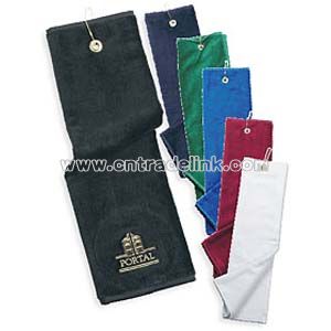 LUXURY TRI-FOLD VELOUR GOLF TOWELS