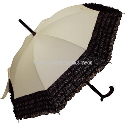 Lace Umbrella/Parasol Beige