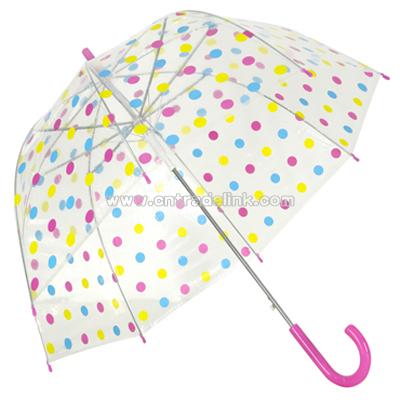 Ladies Clear - Ploka Dot - Blue, Pink & Yellow