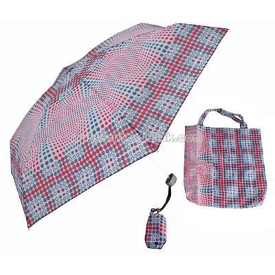 Ladies Compact with Bag & Pouch - Ruby