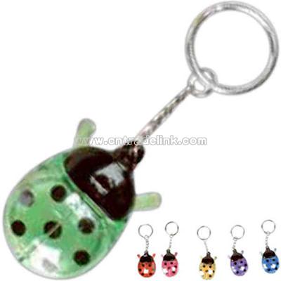 Lady bug lip gloss keychain