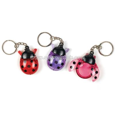 Ladybugs Lip Gloss Keychain