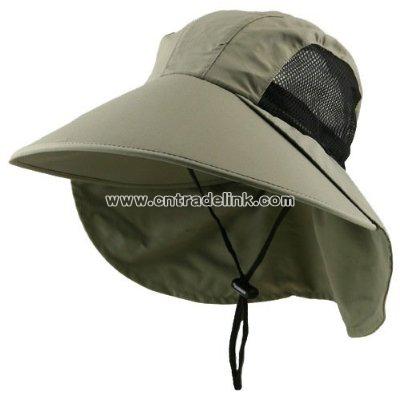 Large Bill Flap Cap-Olive