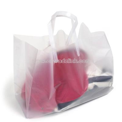 Large Clear Frosted Shopping Bag