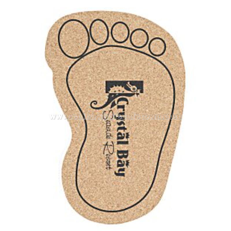 Large Cork Coaster - Foot