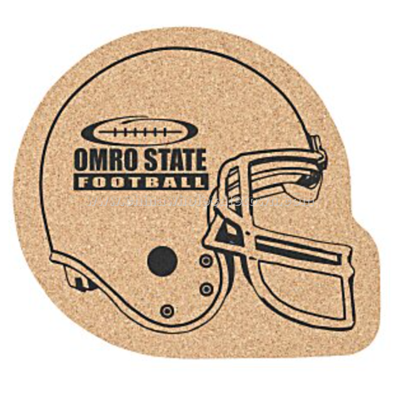 Large Cork Coaster - Football Helmet