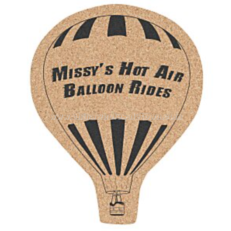 Large Cork Coaster - Hot Air Balloon