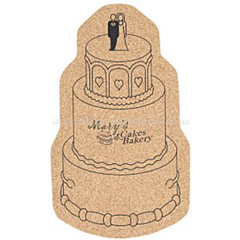 Large Cork Coaster - Wedding Cake