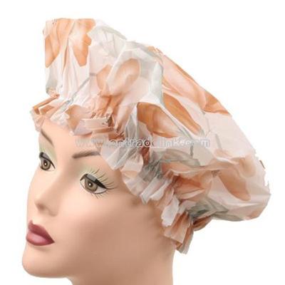 Large Shower Cap-White Brown