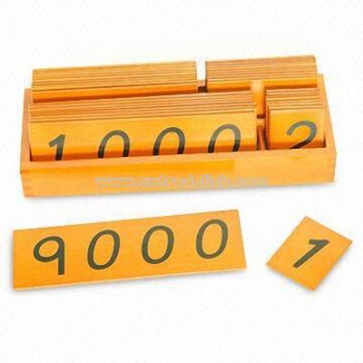 Large Wooden Number Cards with Box