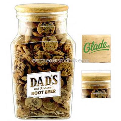 Large capacity office reception glass jar