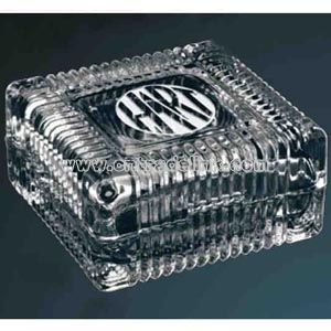 Lead crystal square shape box