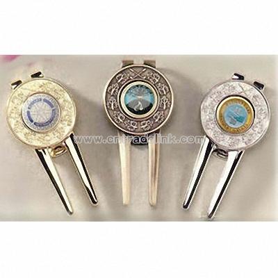 Leaf Design Divot Tool / Moneyclip