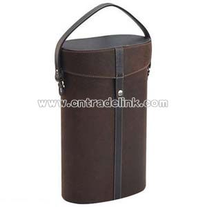 Leather And Suede Wine Carrier