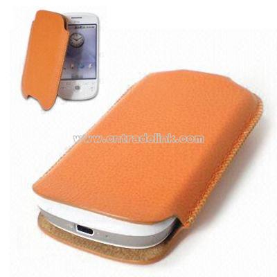 Leather Case Cover Pouch with Rigid Protective Layer