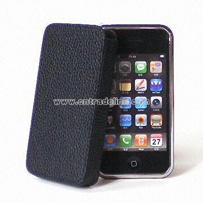 Leather Case Pouch for iPhone 3G with Built-in Magic Strap