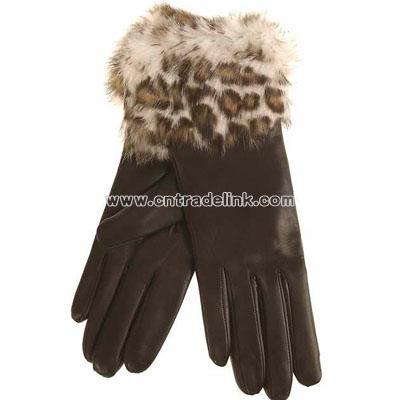Leather Gloves with Fur