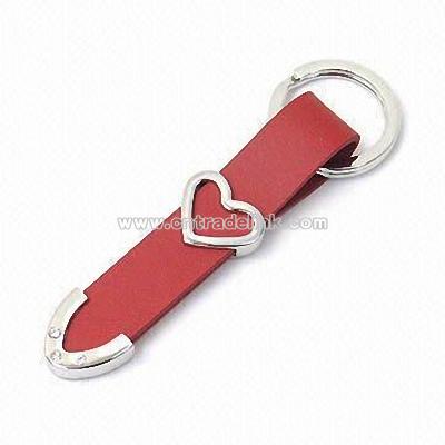 Leather Love Keychain