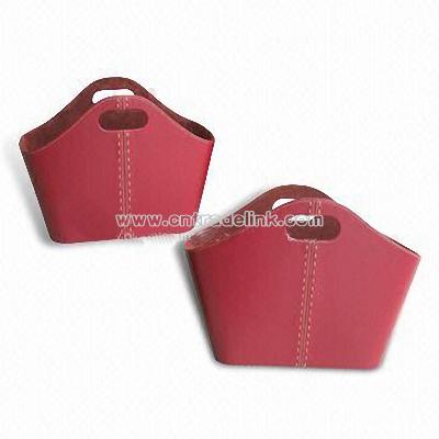 Leather Magazine Holder