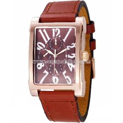 Leather Strap Watch
