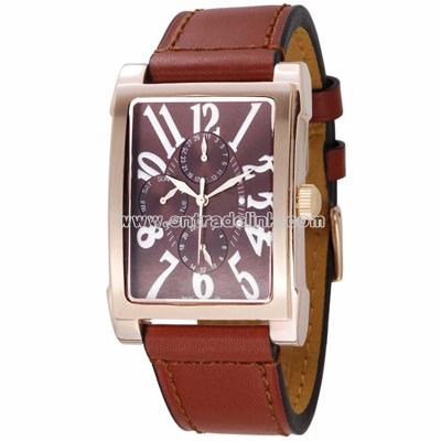 Leather Strap Watch