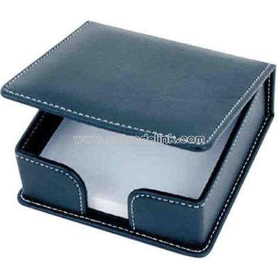 Leather note paper holder