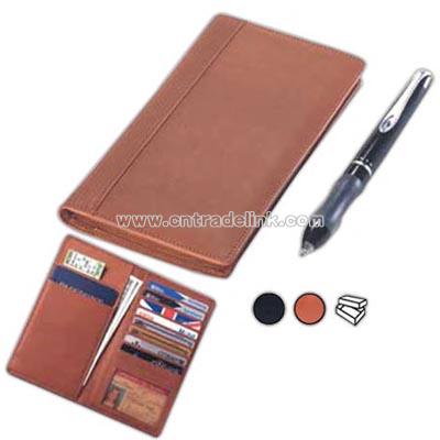 Leather passport wallet