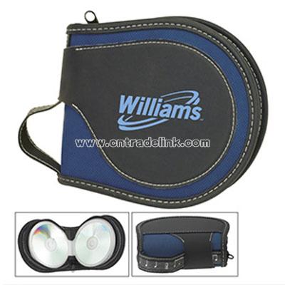 Leatherette CD Holder - Blue