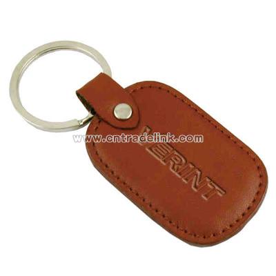 Leatherette key tag
