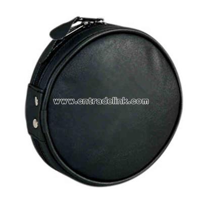 Leatherette round 12 CD case