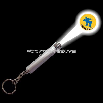 Led Logo Projector Flashlight with Key Chain