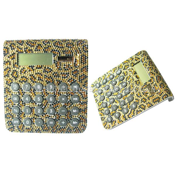 Leopard Crystal Beaded Calculator