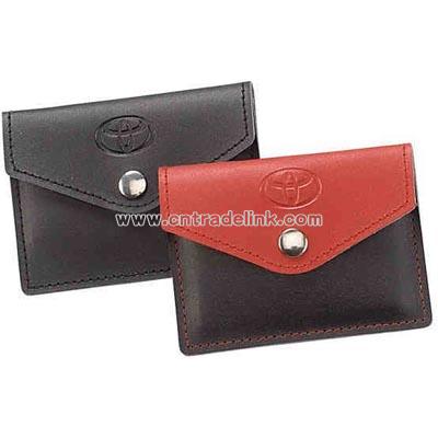 Letter style wallet with snap closure