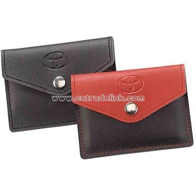 Letter style wallet with snap closure