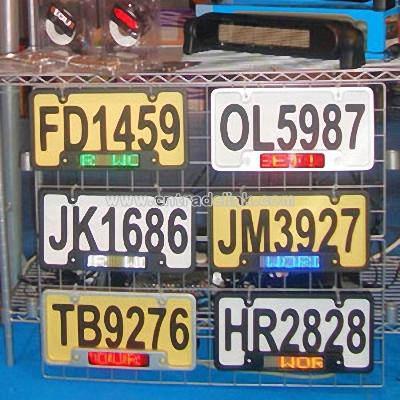 License Frame Plate with LED Message Sign