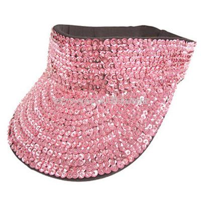 Light Pink Sequin Visor