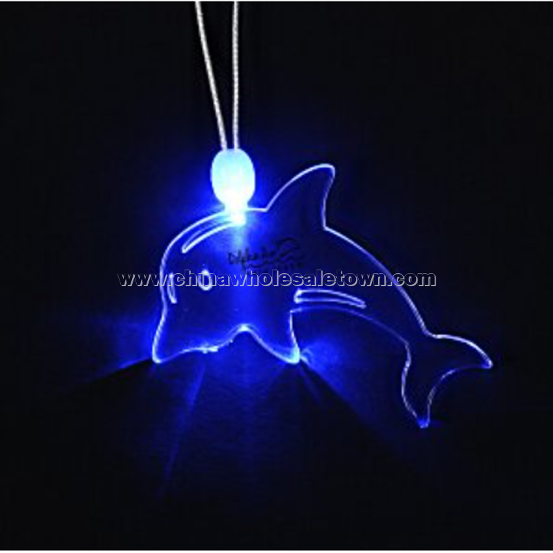 Light-Up Pendant Necklace - Dolphin