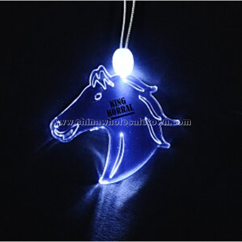 Light-Up Pendant Necklace - Horse