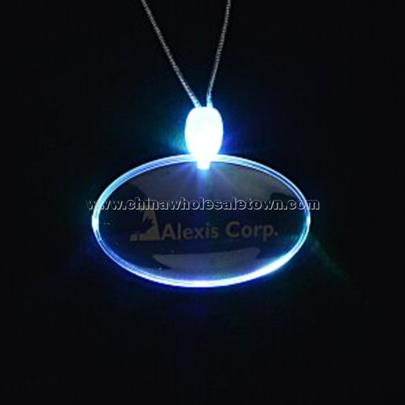 Light-Up Pendant Necklace - Oval