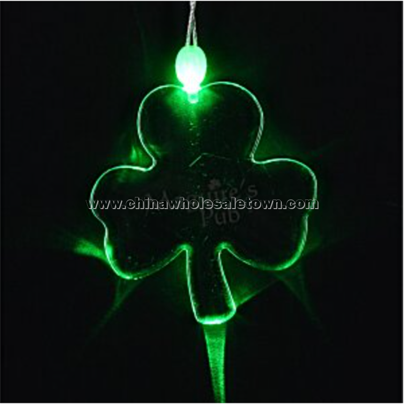 Light-Up Pendant Necklace - Shamrock